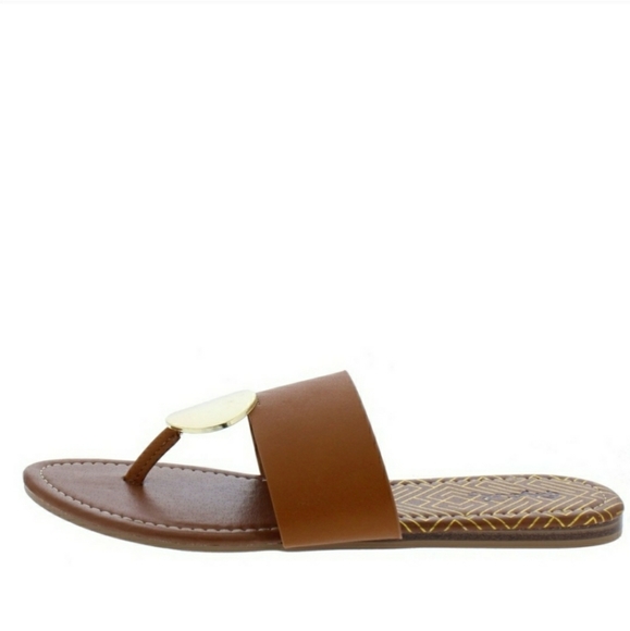 Size 8 Gold Disc Thong Sandals - Picture 4 of 5
